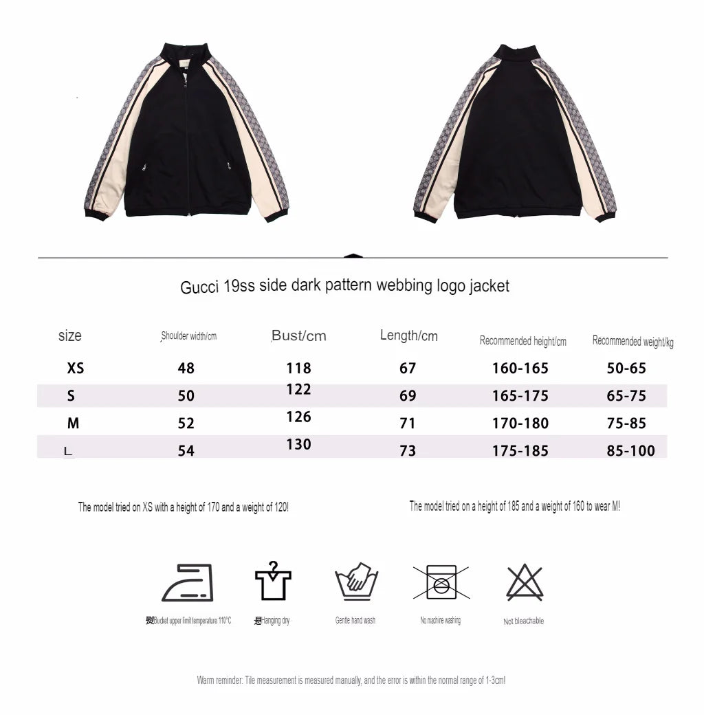 Veste Gucci GG Logo Stripe Track black