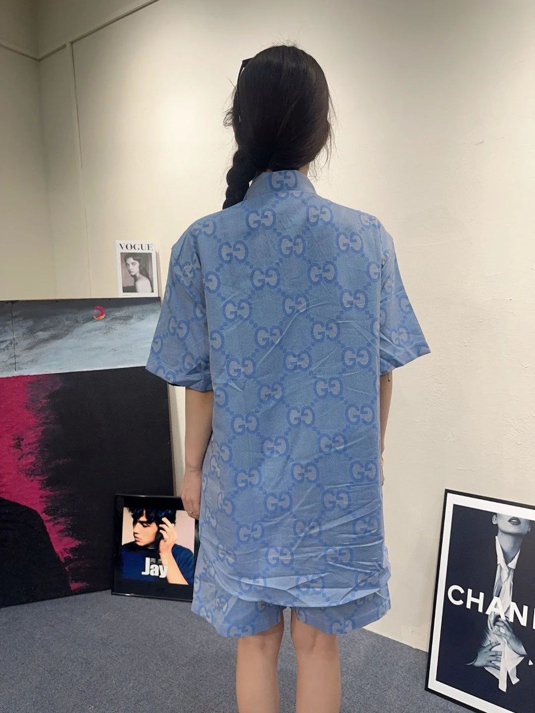 Chemise en jean à logo Gucci