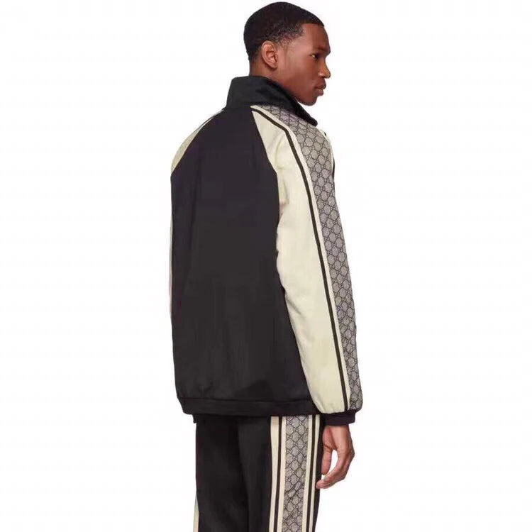 Veste Gucci GG Supreme Stripe Track Black