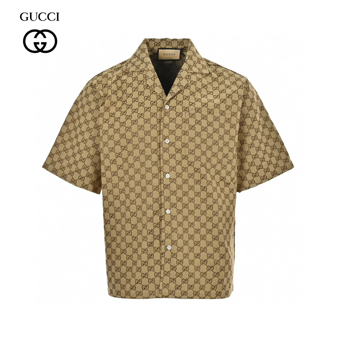 Chemise Gucci GG Monogram Beige