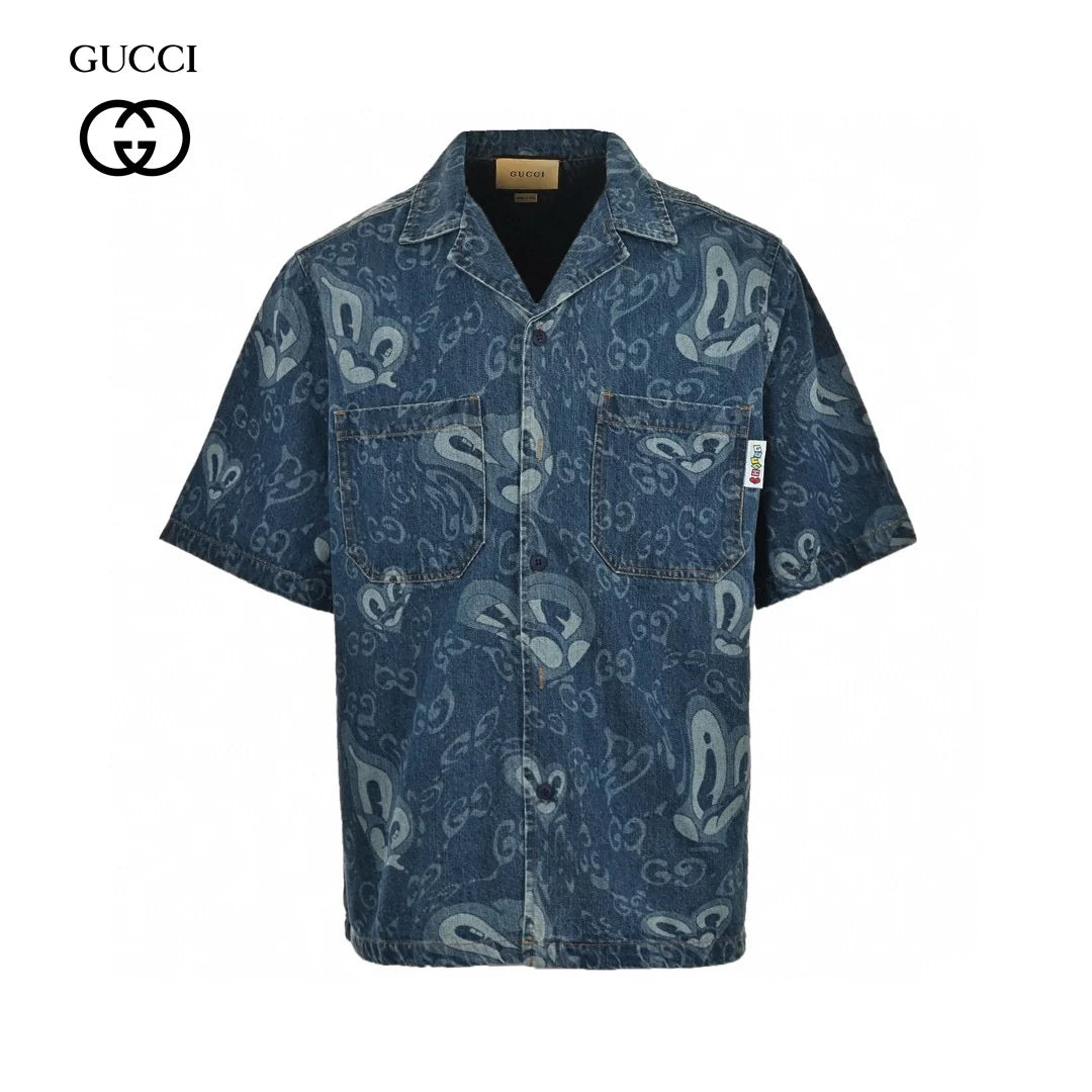 Chemise en jean à logo Gucci