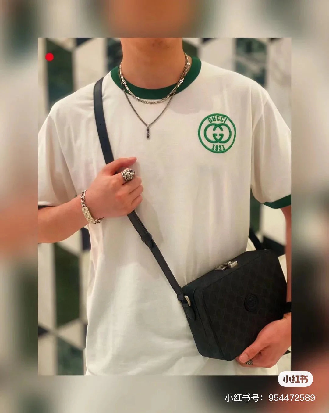 Gucci Polo Shirt with Embroidered Logo WHITE