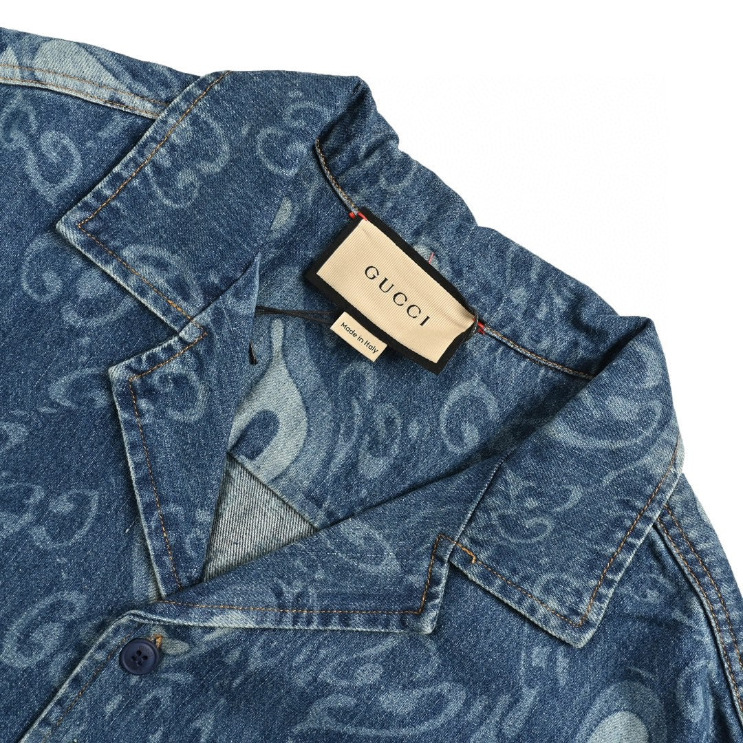 Chemise en jean à logo Gucci