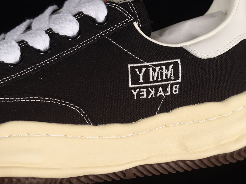 MIHARA YASUHIRO BLAKEY OG SOLE LEATHER LOW BEIGE BLACK