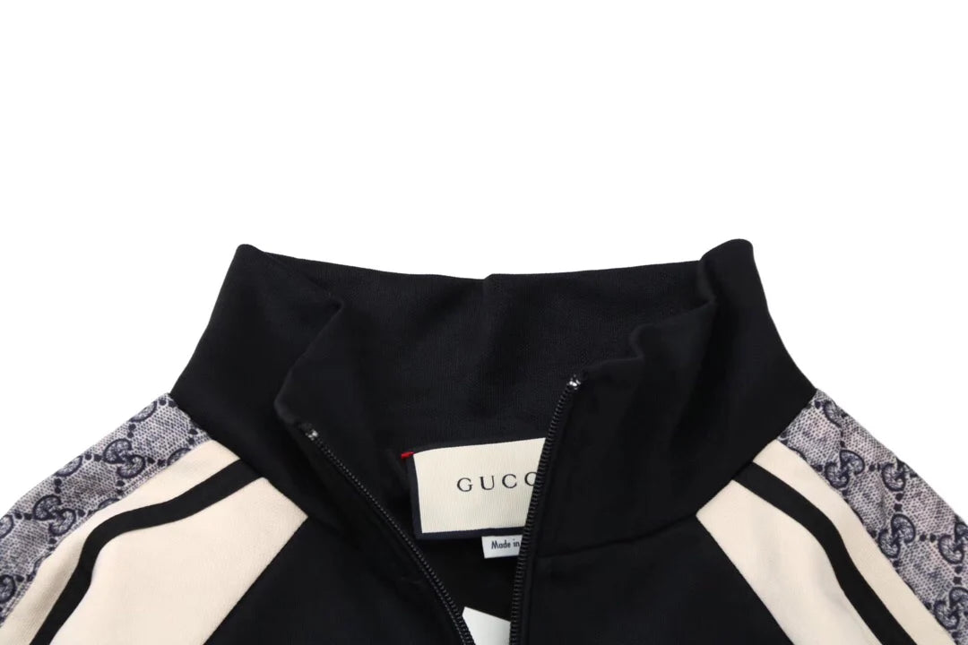 Veste Gucci GG Supreme Stripe Track Black