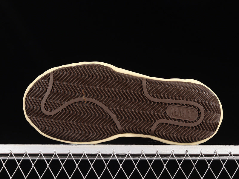 MIHARA YASUHIRO BLAKEY OG SOLE LEATHER LOW BEIGE BLACK