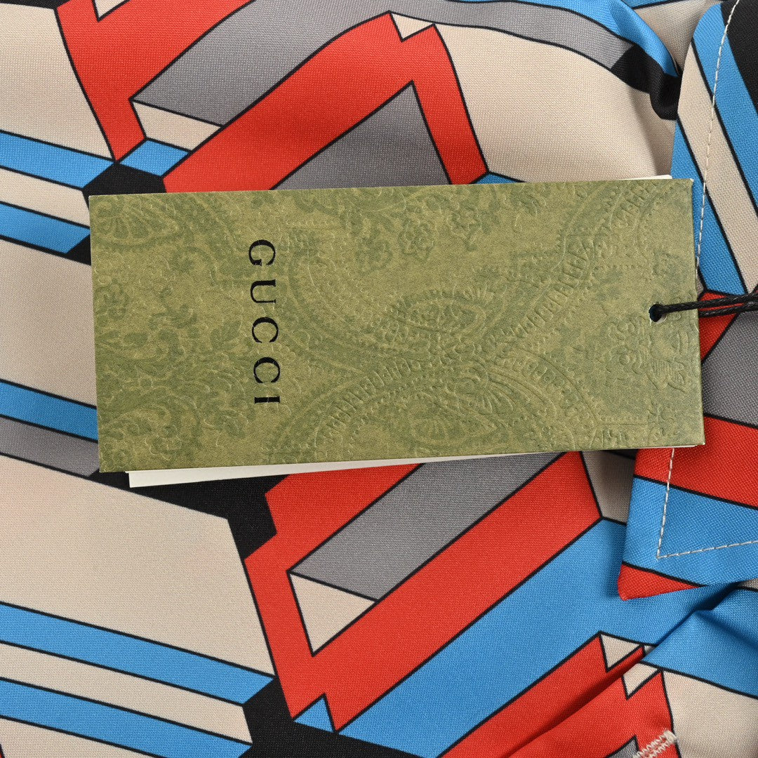 Chemise Gucci Geometric Logo Print