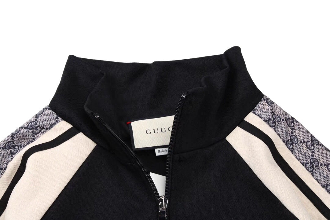 Veste Gucci GG Supreme Stripe Track Black