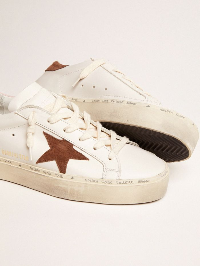GOLDEN GOOSE Star Ltd Sneakers With Brown Suede Star And Pink Suede Heel Tab