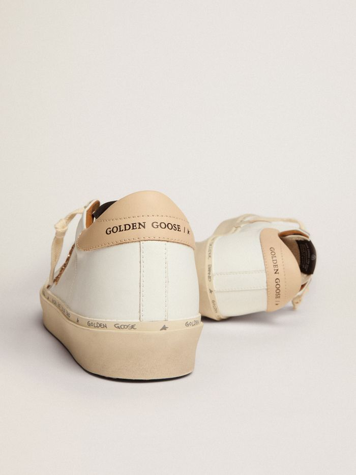 GOLDEN GOOSE Star Sneakers With Gold Glitter Star And Beige Leather Heel Tab