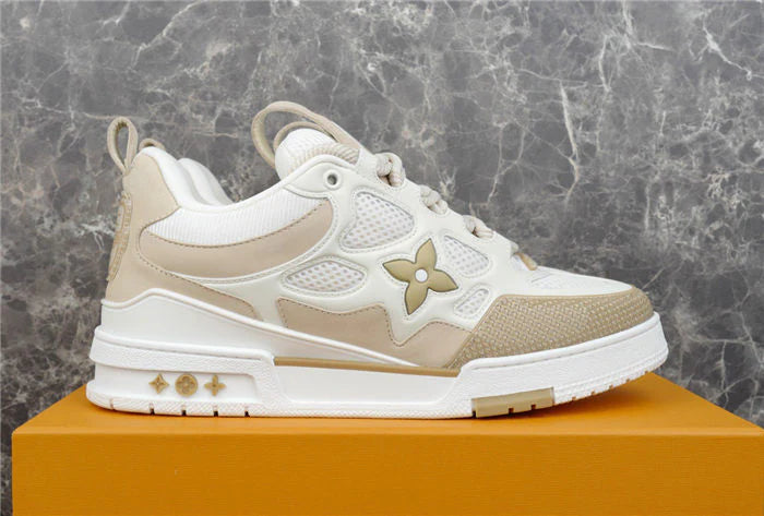 LOUIS VUITTON LV SKATE SNEAKER BEIGE BLANC