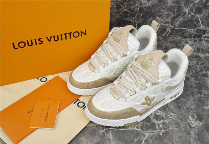 LOUIS VUITTON LV SKATE SNEAKER BEIGE BLANC