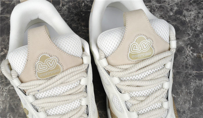 LOUIS VUITTON LV SKATE SNEAKER BEIGE BLANC