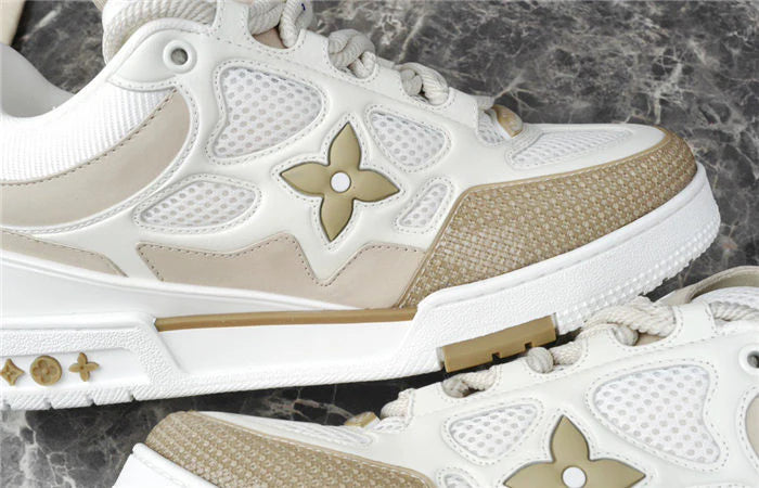 LOUIS VUITTON LV SKATE SNEAKER BEIGE BLANC