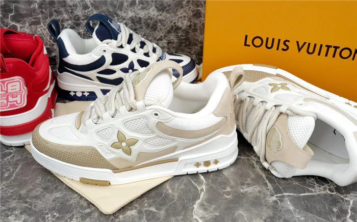 LOUIS VUITTON LV SKATE SNEAKER BEIGE BLANC