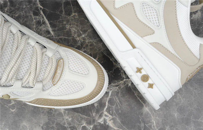 LOUIS VUITTON LV SKATE SNEAKER BEIGE BLANC