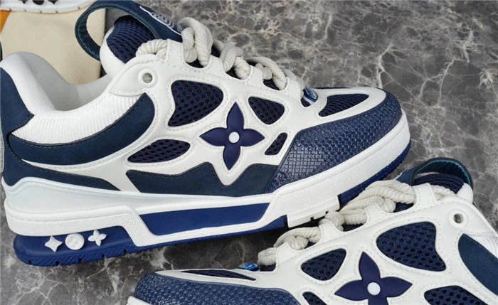 LOUIS VUITTON LV SKATE SNEAKER MARINE ET BLANC