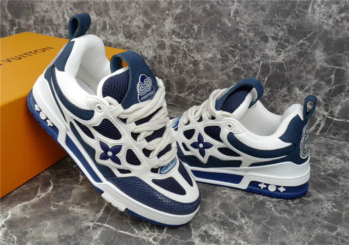 LOUIS VUITTON LV SKATE SNEAKER MARINE ET BLANC