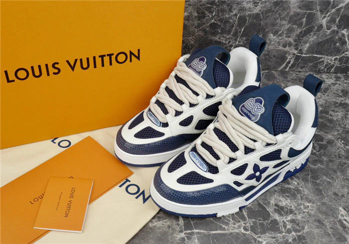 LOUIS VUITTON LV SKATE SNEAKER MARINE ET BLANC