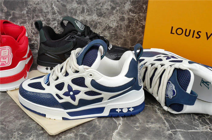 LOUIS VUITTON LV SKATE SNEAKER MARINE ET BLANC
