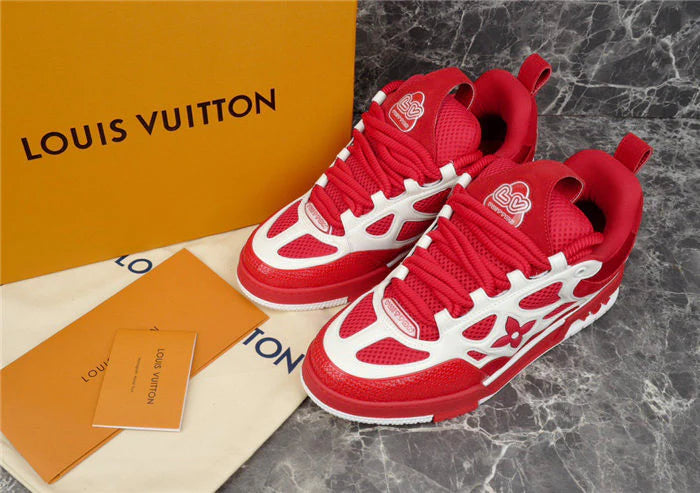 LOUIS VUITTON LV SKATE SNEAKER ROUGE ET BLANC