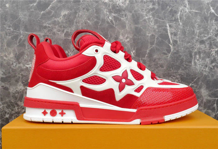LOUIS VUITTON LV SKATE SNEAKER ROUGE ET BLANC
