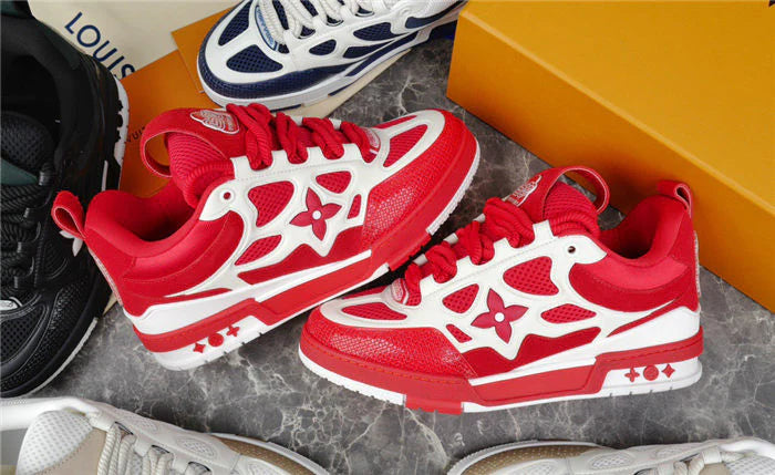 LOUIS VUITTON LV SKATE SNEAKER ROUGE ET BLANC