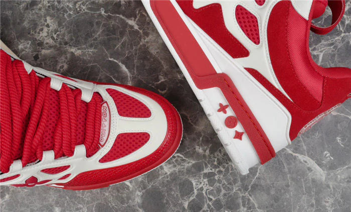 LOUIS VUITTON LV SKATE SNEAKER ROUGE ET BLANC