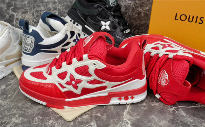 LOUIS VUITTON LV SKATE SNEAKER ROUGE ET BLANC