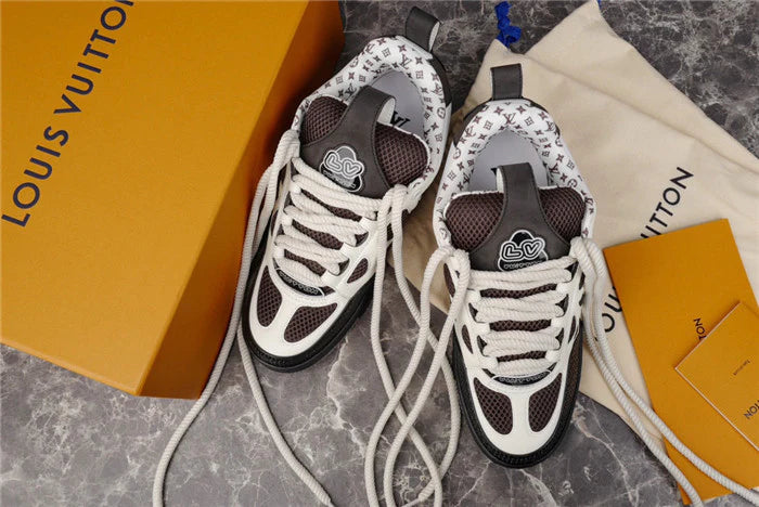 LOUIS VUITTON LV SKATE SNEAKER MARRON BEIGE