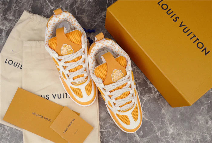 LOUIS VUITTON LV SKATE SNEAKER JAUNE BLANC