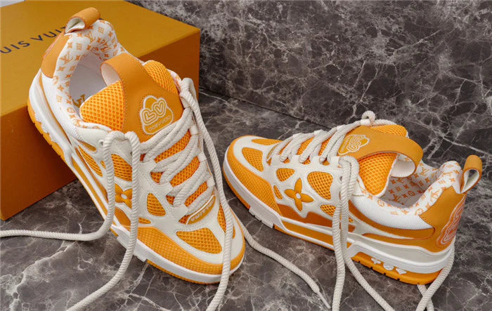 LOUIS VUITTON LV SKATE SNEAKER JAUNE BLANC