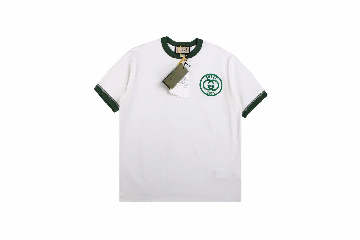 Gucci Polo Shirt with Embroidered Logo WHITE