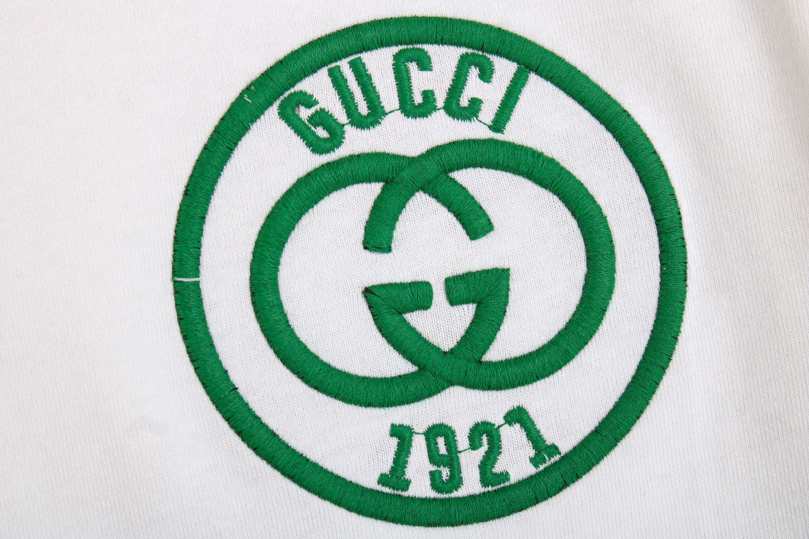 Gucci Polo Shirt with Embroidered Logo WHITE